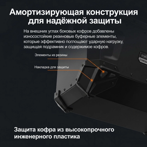 LOBOO C45LBK Левый кофр 45L серии CONQUEROR черный | КУКУХА ШОП фото 7