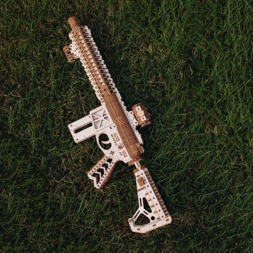 WOOD TRICK WDTK057 Деревянный 3D конструктор "ШТУРМОВАЯ ВИНТОВКА AR-T" | КУКУХА ШОП фото 8