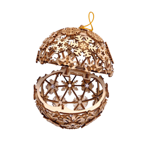 WOOD TRICK WDTK069 Деревянный 3D конструктор "РОЖДЕСТВЕНСКИЙ ШАР" | КУКУХА ШОП фото 6