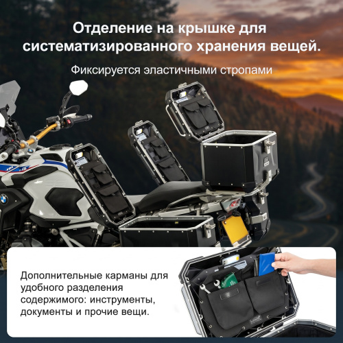 LOBOO C45LBK Левый кофр 45L серии CONQUEROR черный | КУКУХА ШОП фото 13