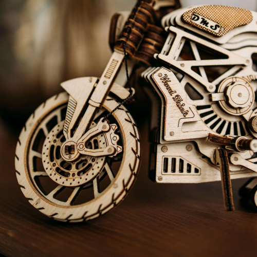 WOOD TRICK BT036 Деревянный 3D конструктор "МОТОЦИКЛ DMS" | КУКУХА ШОП фото 6