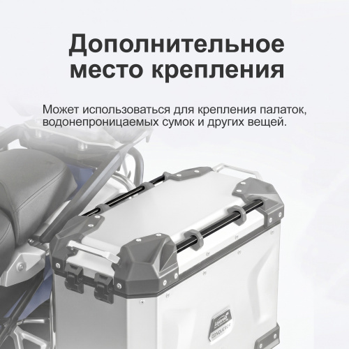 LOBOO C45LSL Левый кофр 45L серии CONQUEROR серебристый | КУКУХА ШОП фото 14