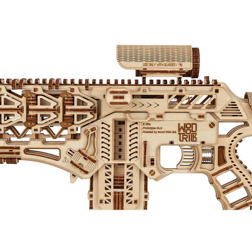 WOOD TRICK WDTK103 Деревянный 3D конструктор "ВИНТОВКА FUSION X" | КУКУХА ШОП фото 5