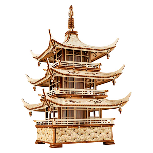 WOOD TRICK WDTK102 Деревянный 3D конструктор "ХРАМ ГАРМОНИИ" | КУКУХА ШОП фото 6