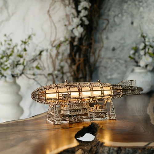 WOOD TRICK WDTK101 Деревянный 3D конструктор "СИЯЮЩИЙ ДИРИЖАБЛЬ" | КУКУХА ШОП фото 4