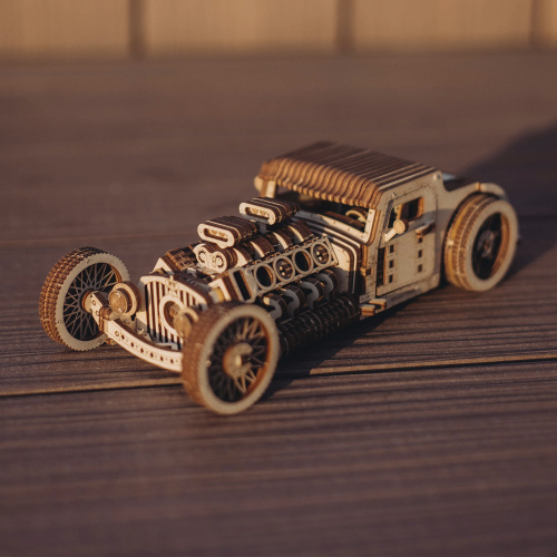 WOOD TRICK BT040 Деревянный 3D конструктор "ХОТ РОД" | КУКУХА ШОП фото 6