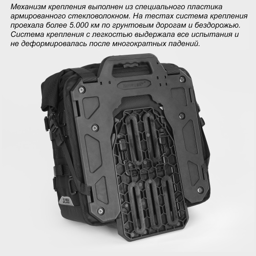 RhinoWalk MJX2004BK Мягкий быстросъемный боковой кофр 35L серии Mechanic | КУКУХА ШОП фото 19