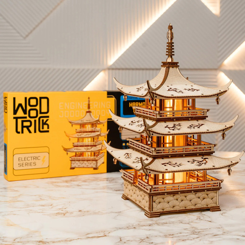 WOOD TRICK WDTK102 Деревянный 3D конструктор "ХРАМ ГАРМОНИИ" | КУКУХА ШОП фото 4