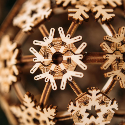 WOOD TRICK WDTK069 Деревянный 3D конструктор "РОЖДЕСТВЕНСКИЙ ШАР" | КУКУХА ШОП фото 4