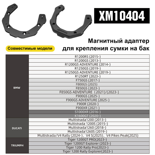 RhinoWalk XM10404 Магнитный адаптер для крепления сумки RHINOWALK на топливный бак | КУКУХА ШОП фото 2