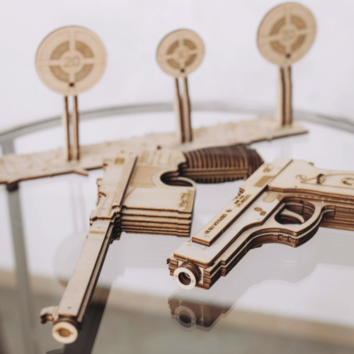 WOOD TRICK WT010/21 Деревянный 3D конструктор "НАБОР ПИСТОЛЕТОВ" | КУКУХА ШОП фото 7