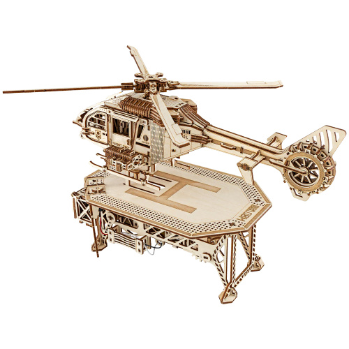 WOOD TRICK WDTK099 Деревянный 3D конструктор "ШТУРМОВОЙ ВЕРТОЛЕТ" | КУКУХА ШОП фото 7