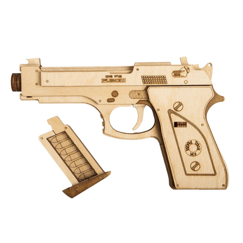 WOOD TRICK WT010/21 Деревянный 3D конструктор "НАБОР ПИСТОЛЕТОВ" | КУКУХА ШОП фото 2