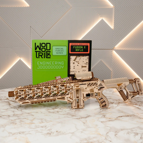 WOOD TRICK WDTK103 Деревянный 3D конструктор "ВИНТОВКА FUSION X" | КУКУХА ШОП фото 3