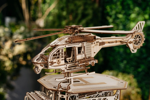 WOOD TRICK WDTK099 Деревянный 3D конструктор "ШТУРМОВОЙ ВЕРТОЛЕТ" | КУКУХА ШОП фото 8